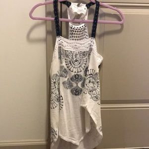Free people detailed top